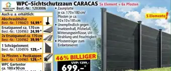 Norma WPC-Sichtschutzzaun CARACAS Angebot