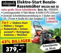 Norma Elektro-Start Benzin- Rasenmäher MS226-56E SE Angebot