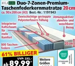 Norma Duo-7-Zonen-Premium- Taschenfederkernmatratze Angebot