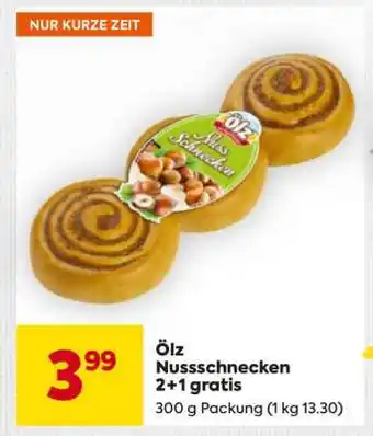 Billa Ölz Nussschnecken 2+1 gratis Angebot