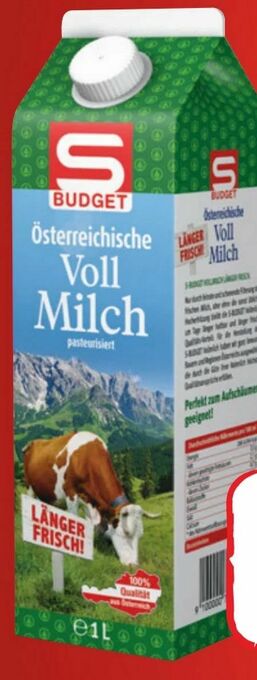 Spar Vollmilch Angebot