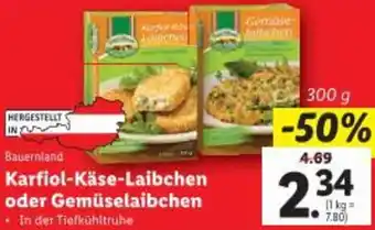 Lidl Karfiol-Käse-Laibchen oder Gemüselaibchen Angebot