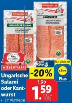 Lidl Ungarische - Salami oder Kant- wurst Angebot