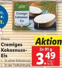 Lidl Cremiges Kokosnuss- Eis Angebot