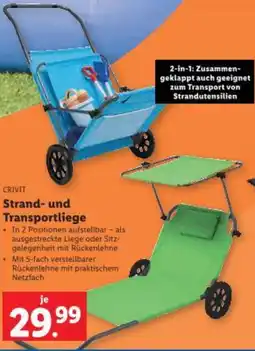 Lidl Strand- und Transportliege Angebot