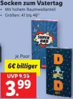 Lidl Socken zum Vatertag Angebot
