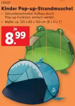 Lidl Kinder Pop-up-Strandmuschel Angebot