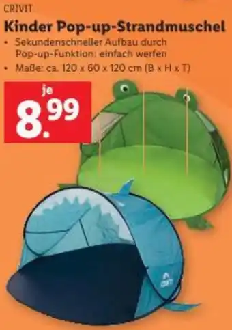 Lidl Kinder Pop-up-Strandmuschel Angebot