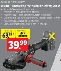 Lidl Akku-Flachkopf-Winkelschleifer Angebot