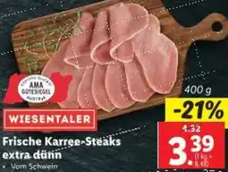 Lidl Frische Karree-Steaks extra dünn Angebot