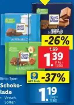 Lidl Schoko- lade Angebot