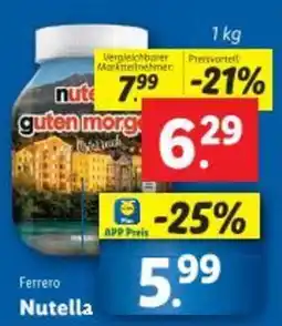 Lidl Ferrero Nutella Angebot