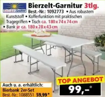 Norma Bierzelt-Garnitur Angebot