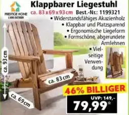 Norma Klappbarer Liegestuhl Angebot