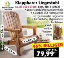 Norma Klappbarer Liegestuhl Angebot
