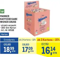 Metro kaffeebeigabe wiener gruss Angebot