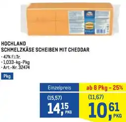 Metro Schmelzkäse scheiben mit cheddar Angebot