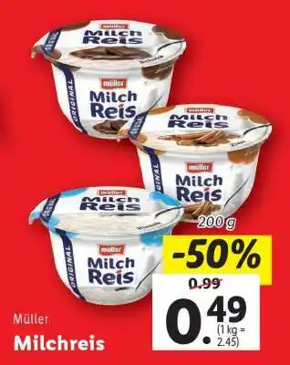 Lidl Müller Milchreis Angebot