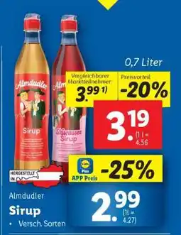 Lidl Almdudler Sirup Angebot