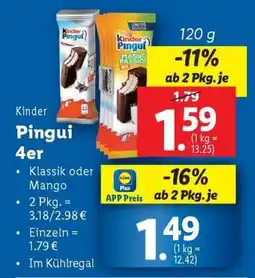 Lidl Kinder Pingui 4er Angebot