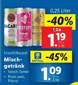 Lidl Eristoff/Bacardi Mischgetränk Angebot