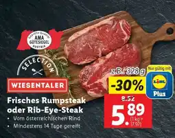 Lidl WIESENTALER Frisches Rumpsteak oder Rib-Eye-Steak Angebot