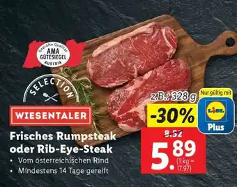 Lidl WIESENTALER Frisches Rumpsteak oder Rib-Eye-Steak Angebot