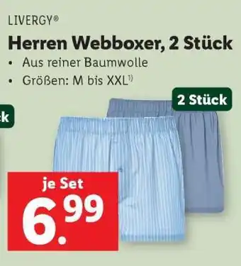 Lidl Herren Webboxer, 2 Stück Angebot