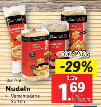 Lidl Shan'shi Nudeln Angebot