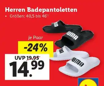Lidl Herren Badepantoletten Angebot