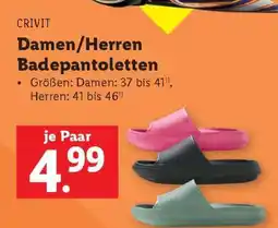 Lidl Damen/Herren Badepantoletten Angebot