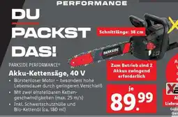 Lidl Akku-Kettensäge, 40 V Angebot