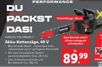 Lidl Akku-Kettensäge, 40 V Angebot