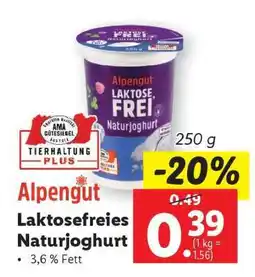 Lidl Alpengut Laktosefreies Naturjoghurt Angebot