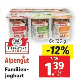 Lidl Alpengut Familienjoghurt Angebot