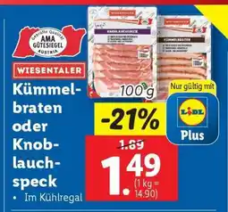 Lidl WIESENTALER Kümmelbraten oder Knoblauchspeck Angebot