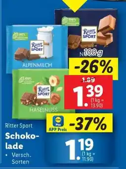 Lidl Ritter Sport Schokolade Angebot