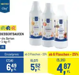 Metro DESSERTSAUCEN Angebot