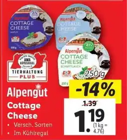 Lidl Alpengut Cottage Cheese Angebot