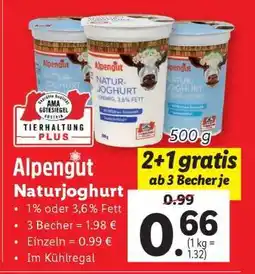 Lidl Alpengut Naturjoghurt Angebot