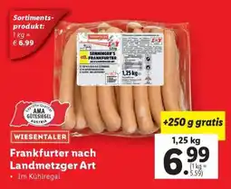 Lidl WIESENTALER Frankfurter nach Landmetzger Art Angebot