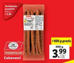 Lidl Wiesentaler Cabanossi Angebot