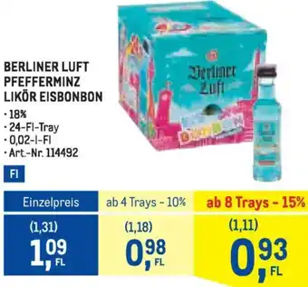 Metro Berliner luft pfefferminz likör eisbonbon Angebot