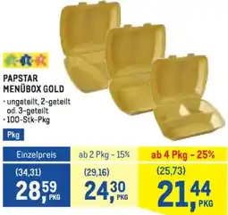 Metro Papstar menübox gold Angebot