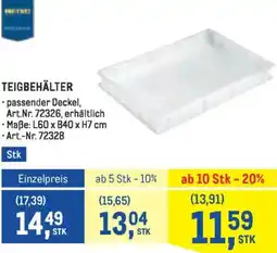 Metro Teigbehälter Angebot