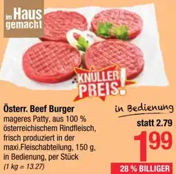 Maximarkt Beef Burger Angebot