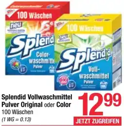 Maximarkt Splendid Vollwaschmittel Pulver Original oder Color Angebot