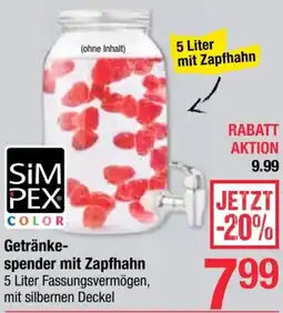 Maximarkt Getränke- spender mit Zapfhahn Angebot
