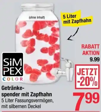 Maximarkt Getränke- spender mit Zapfhahn Angebot