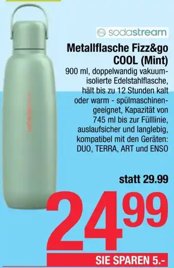 Maximarkt Metallflasche fizz&go cool Angebot
